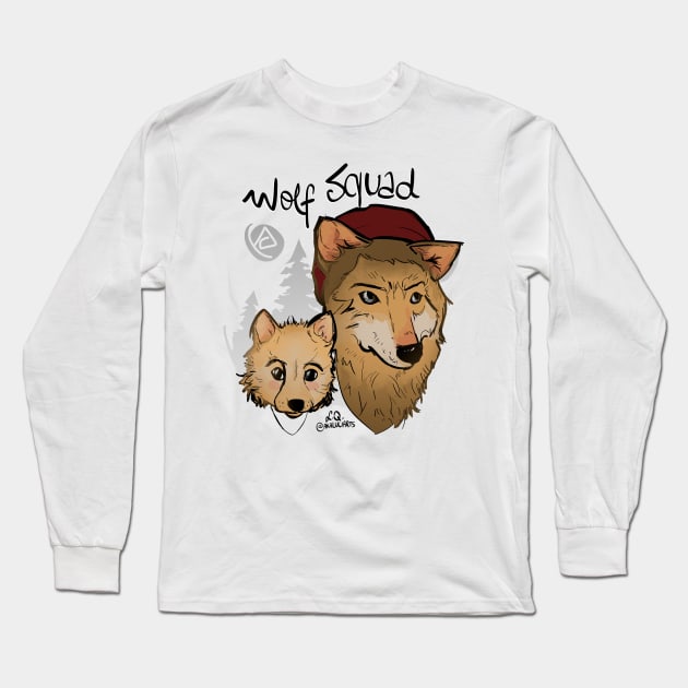 Wolf Squad Long Sleeve T-Shirt by @akaluciarts